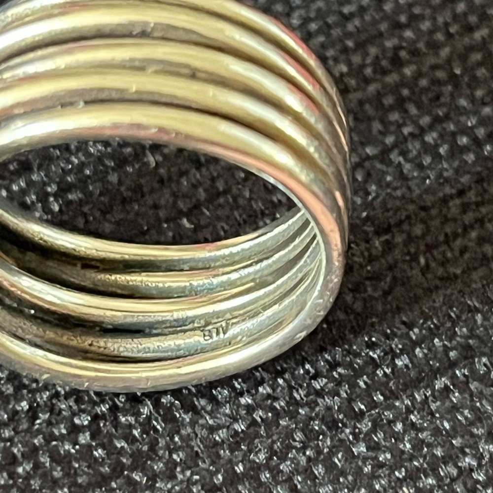 Pandora Elegant Sterling Silver and Gold Women's Ring - Picture 7 of 7